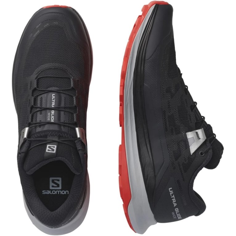 Black Salomon Ultra Glide Wide Men's Trail Running Shoes | IE ES4036